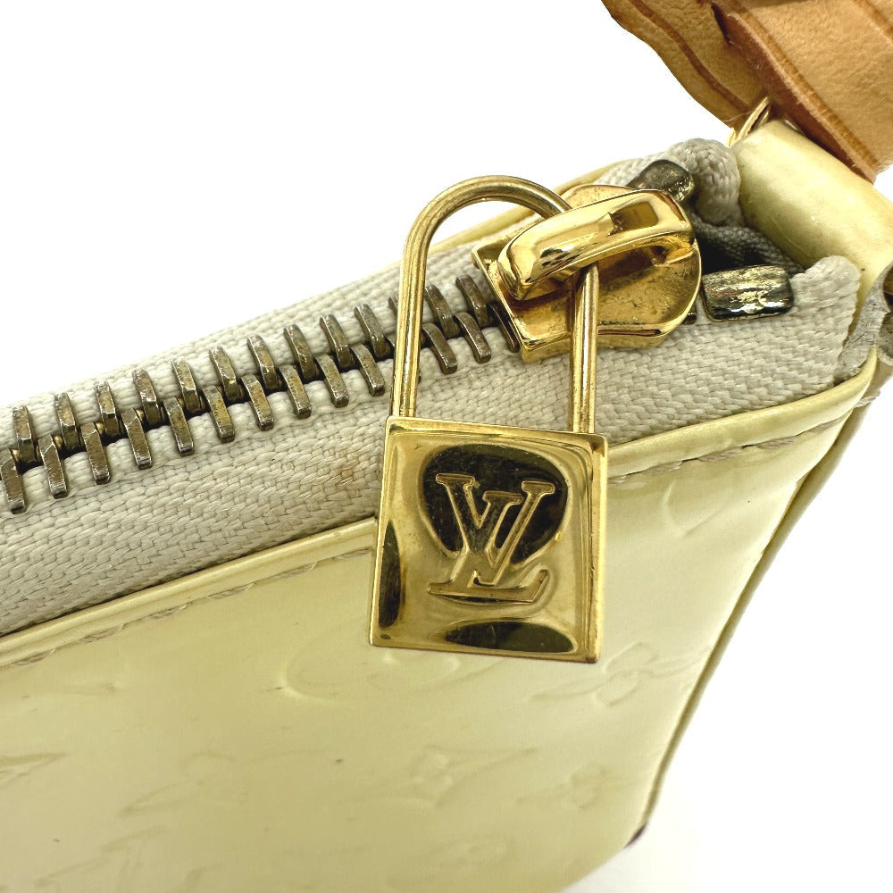 LOUIS VUITTON Shoulder Bag M91333 Monogram Vernis white Monogram Vernis mallory square Women Used Authentic
