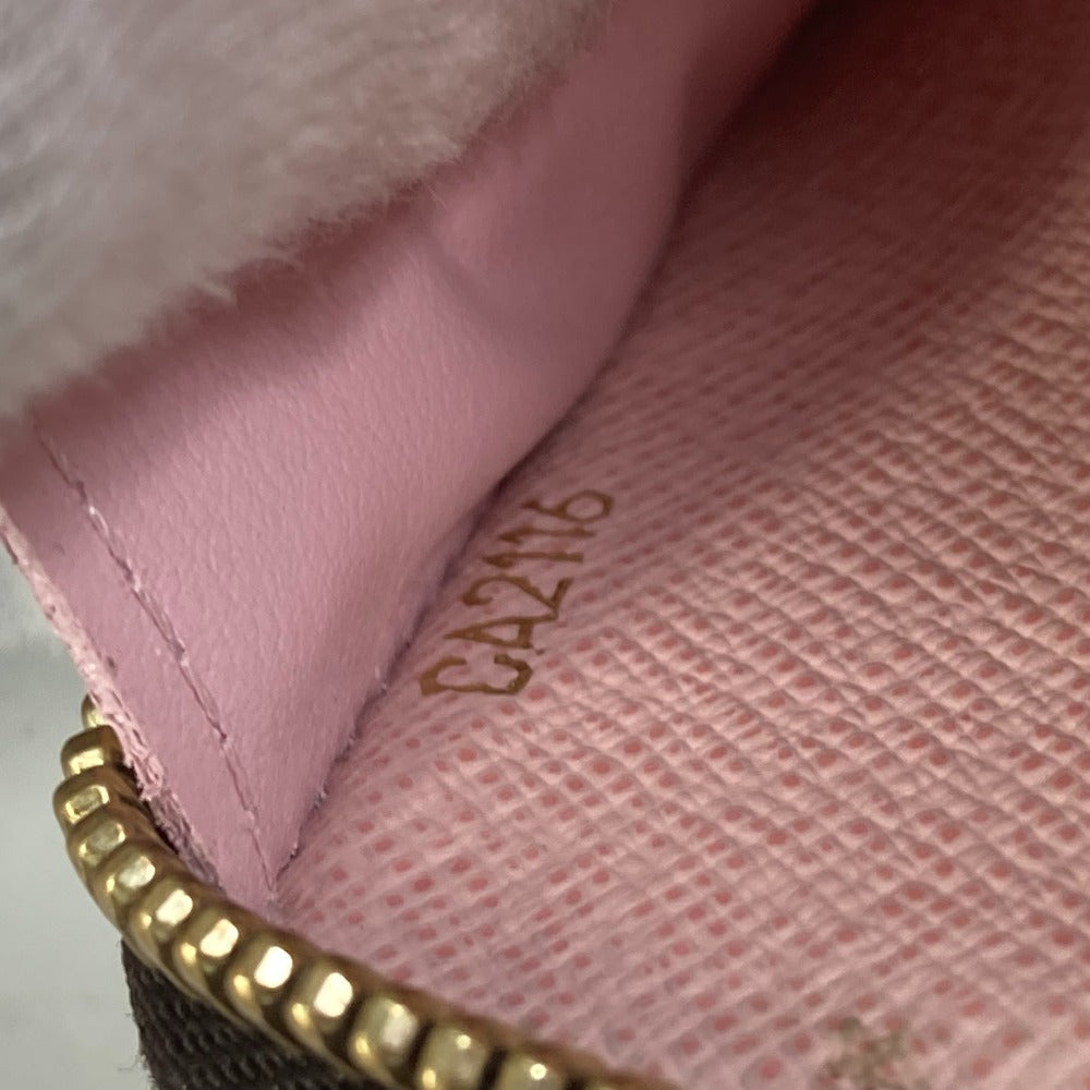 LOUIS VUITTON Long Wallet Purse M61298 Monogram canvas pink Monogram Portefeuille Clemence Women Used Authentic