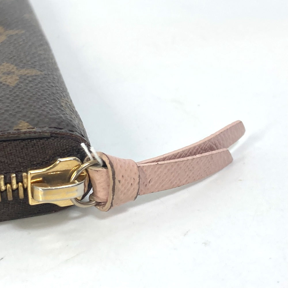 LOUIS VUITTON Long Wallet Purse M61298 Monogram canvas pink Monogram Portefeuille Clemence Women Used Authentic