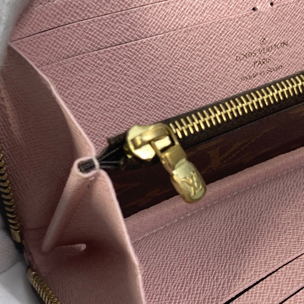 LOUIS VUITTON Long Wallet Purse M61298 Monogram canvas pink Monogram Portefeuille Clemence Women Used Authentic