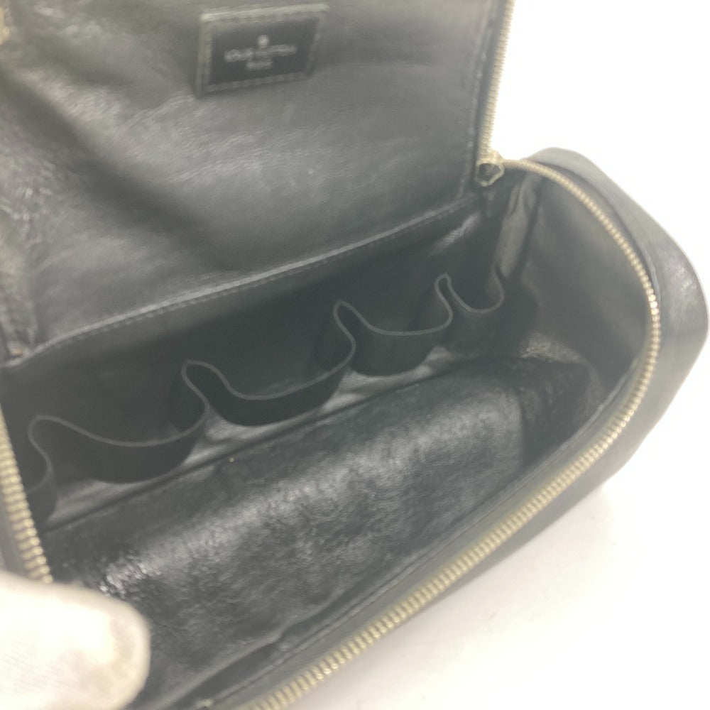 LOUIS VUITTON Pouch N47625 Damier Grafitto Canvas black Damier Grafitte C Cracking pouch mens Used Authentic