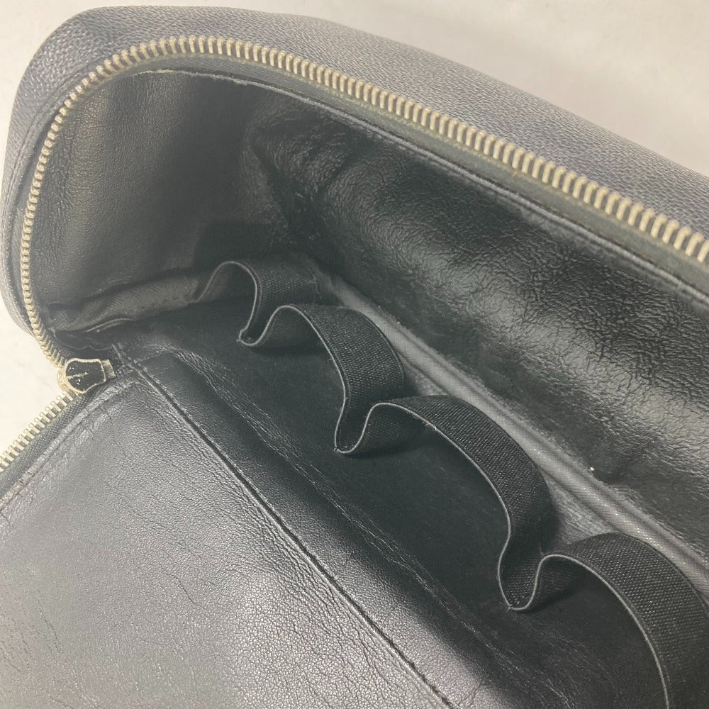LOUIS VUITTON Pouch N47625 Damier Grafitto Canvas black Damier Grafitte C Cracking pouch mens Used Authentic