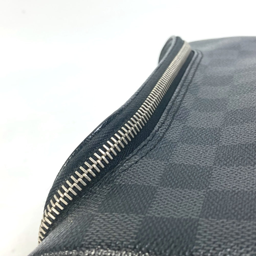 LOUIS VUITTON Pouch N47625 Damier Grafitto Canvas black Damier Grafitte C Cracking pouch mens Used Authentic