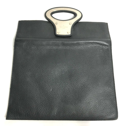 LOUIS VUITTON Clutch bag M48811 Taurillon Clemence Leather black Bag portfolio mens Used Authentic