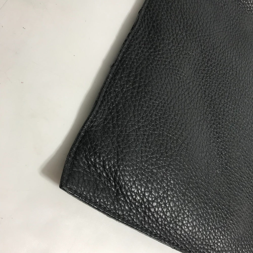 LOUIS VUITTON Clutch bag M48811 Taurillon Clemence Leather black Bag portfolio mens Used Authentic