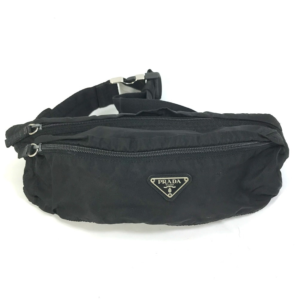 PRADA Sling bag Nylon black Triangle logo plate