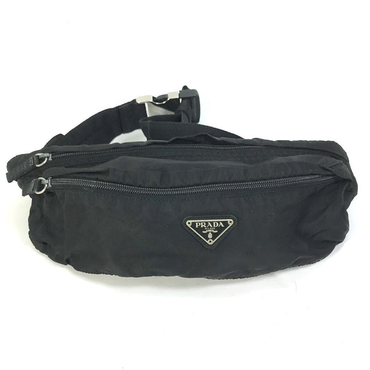 PRADA Sling bag Nylon black Triangle logo plate