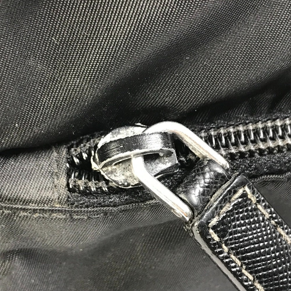 PRADA Business bag Nylon black Bag Triangle logo plate mens Used Authentic