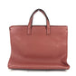 FENDI Business bag leather Brown Handbag Celeria mens Used Authentic