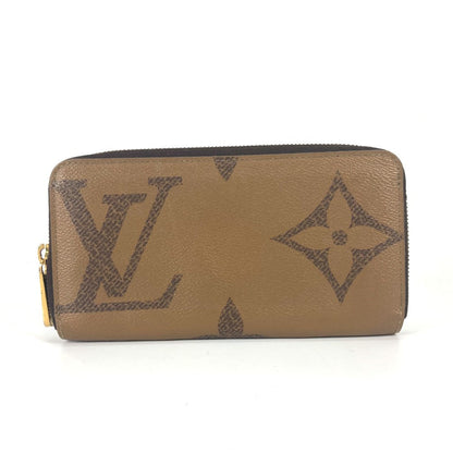 LOUIS VUITTON Long Wallet Purse M69353 Monogram reverse canvas Brown Giant Monogram Reverse Zippy wallet Women Used Authentic