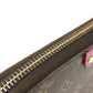 LOUIS VUITTON Long Wallet Purse M61364 Monogram canvas Brown / Red Monogram zippy wallet totem Women Used Authentic