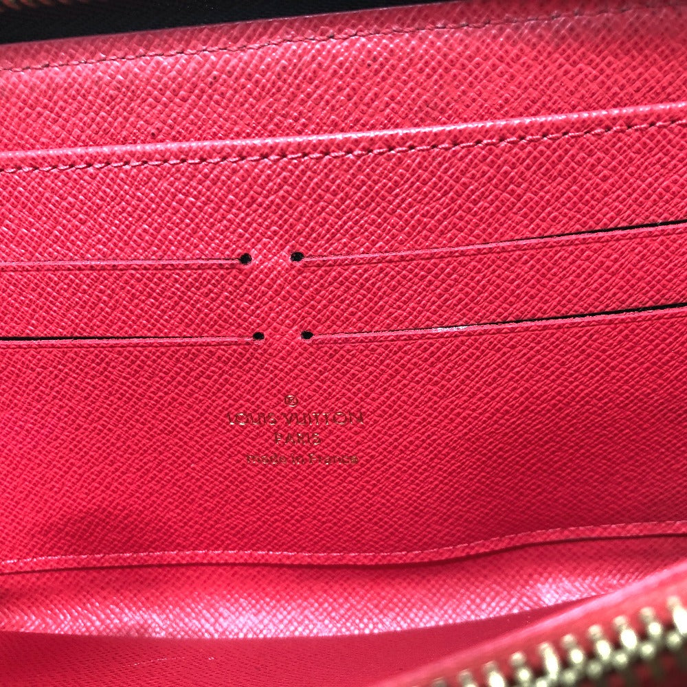 LOUIS VUITTON Long Wallet Purse M61364 Monogram canvas Brown / Red Monogram zippy wallet totem Women Used Authentic