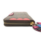 LOUIS VUITTON Long Wallet Purse M61364 Monogram canvas Brown / Red Monogram zippy wallet totem Women Used Authentic