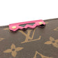 LOUIS VUITTON Long Wallet Purse M61364 Monogram canvas Brown / Red Monogram zippy wallet totem Women Used Authentic