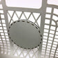 FENDI Handbag 8BH388 Rubber, Leather white Basket small