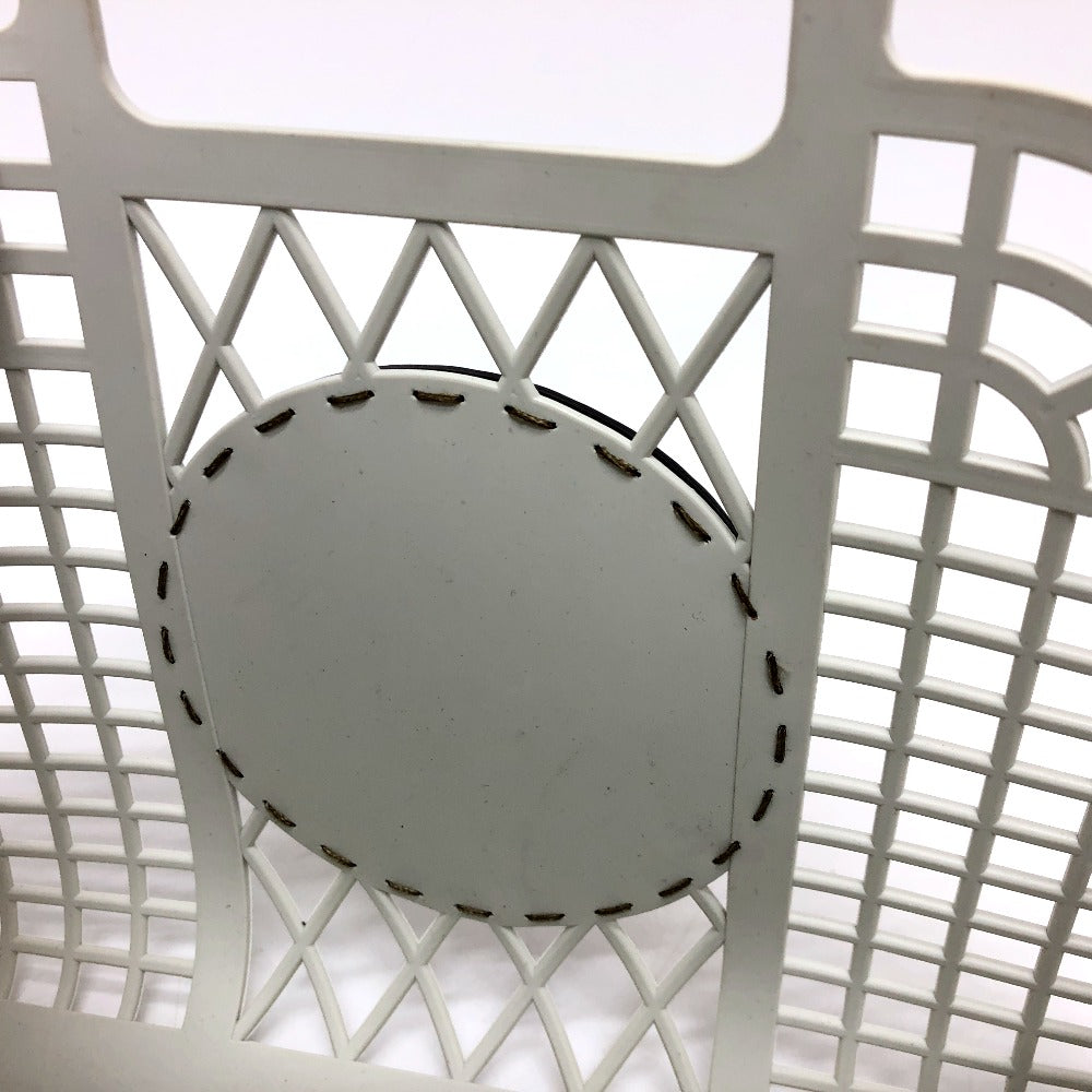 FENDI Handbag 8BH388 Rubber, Leather white Basket small