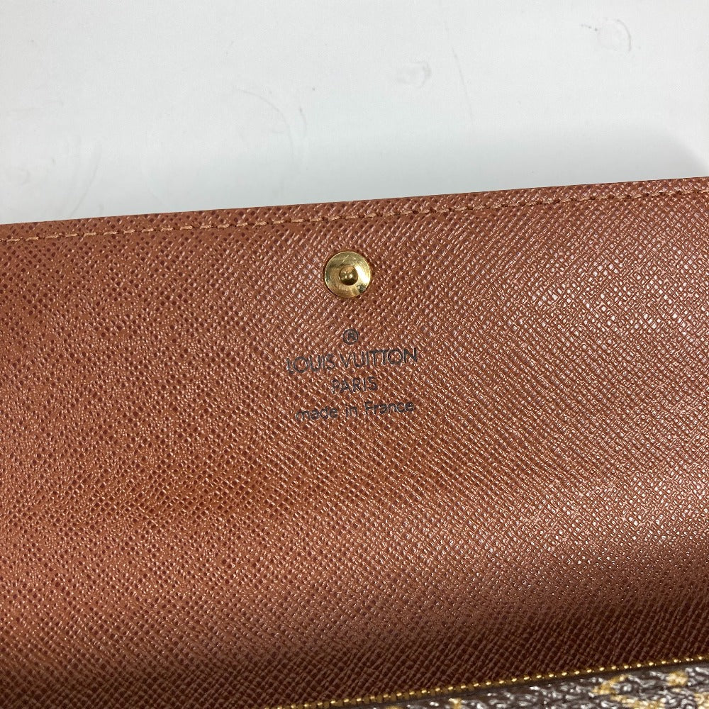 LOUIS VUITTON Long Wallet Purse M61726 Monogram canvas Brown Monogram Portomon Credit Women Used Authentic