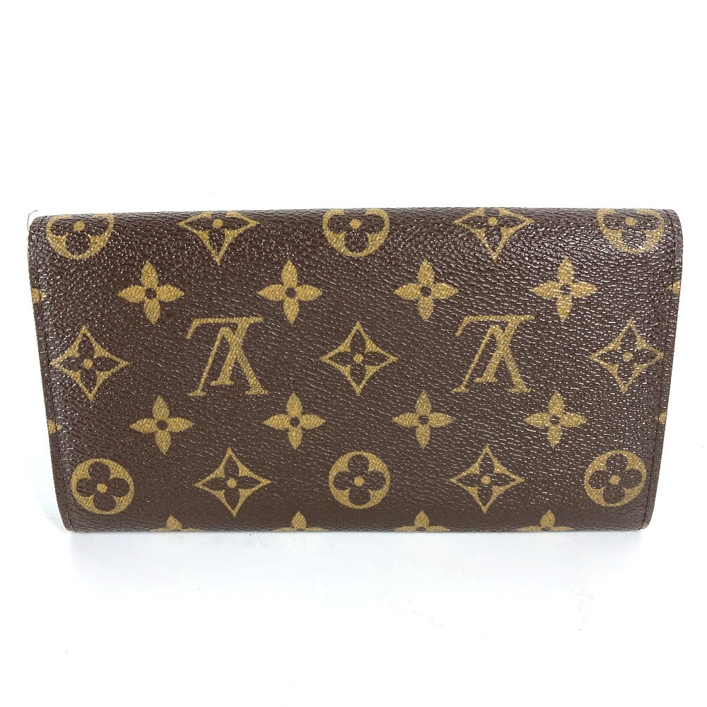 LOUIS VUITTON Long Wallet Purse M61726 Monogram canvas Brown Monogram Portomon Credit Women Used Authentic
