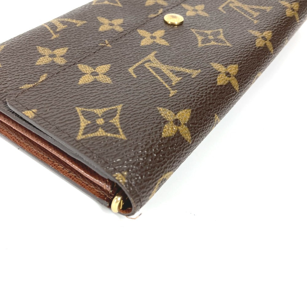 LOUIS VUITTON Long Wallet Purse M61726 Monogram canvas Brown Monogram Portomon Credit Women Used Authentic