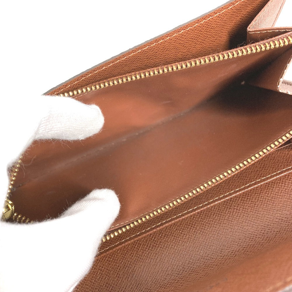 LOUIS VUITTON Long Wallet Purse M61726 Monogram canvas Brown Monogram Portomon Credit Women Used Authentic