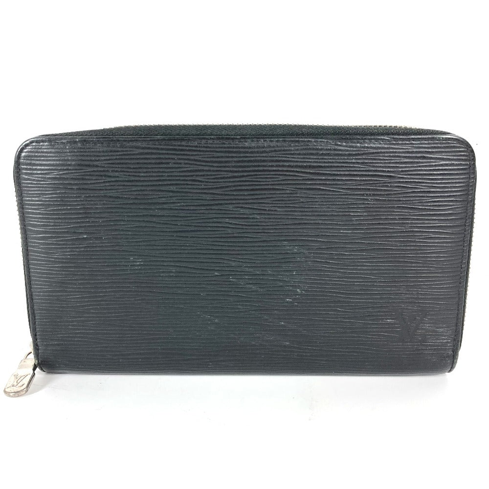 LOUIS VUITTON Long Wallet Purse M62643  Epi Leather black Epi Zippy Organizer NM mens Used Authentic