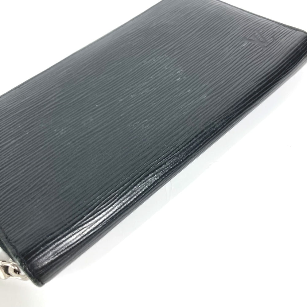 LOUIS VUITTON Long Wallet Purse M62643  Epi Leather black Epi Zippy Organizer NM mens Used Authentic