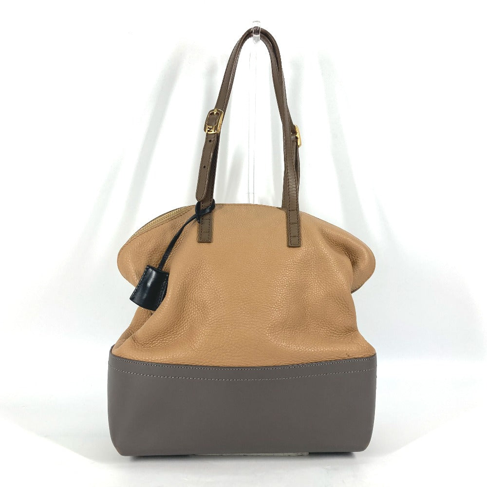 FENDI Shoulder Bag 8MN232 leather beige By color Celeria Women Used Authentic
