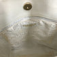 CHANEL Shoulder Bag canvas Gray x white Windows line Handbag Women Used Authentic