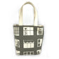 CHANEL Shoulder Bag canvas Gray x white Windows line Handbag Women Used Authentic