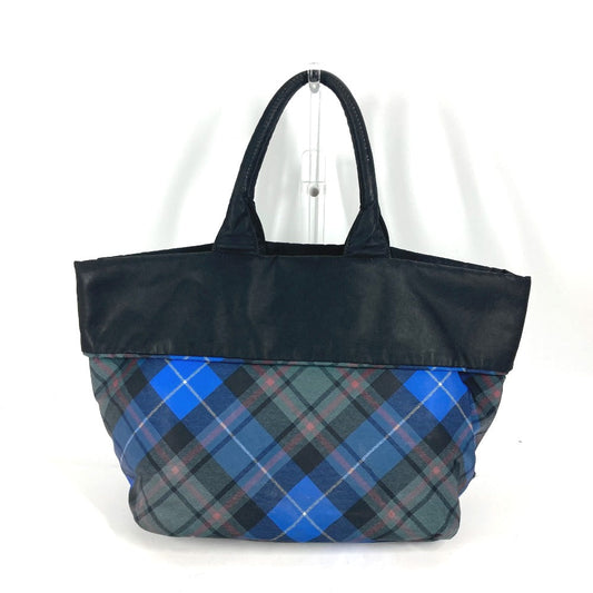 PRADA Shoulder Bag Nylon black check Bag Women Used Authentic