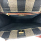 FENDI Tote Bag PVC, Leather khaki Pecan logo Women Used Authentic