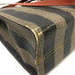 FENDI Tote Bag PVC, Leather khaki Pecan logo Women Used Authentic