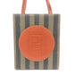 FENDI Tote Bag PVC, Leather khaki Pecan logo Women Used Authentic