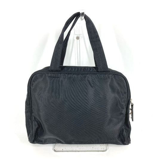 PRADA Handbag Nylon black Triangle logo plate Women Used Authentic