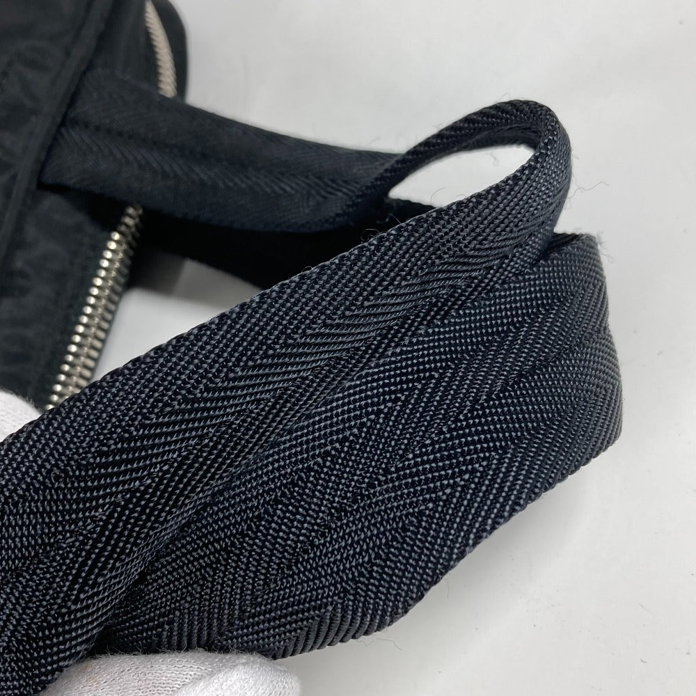 PRADA Handbag Nylon black Triangle logo plate Women Used Authentic