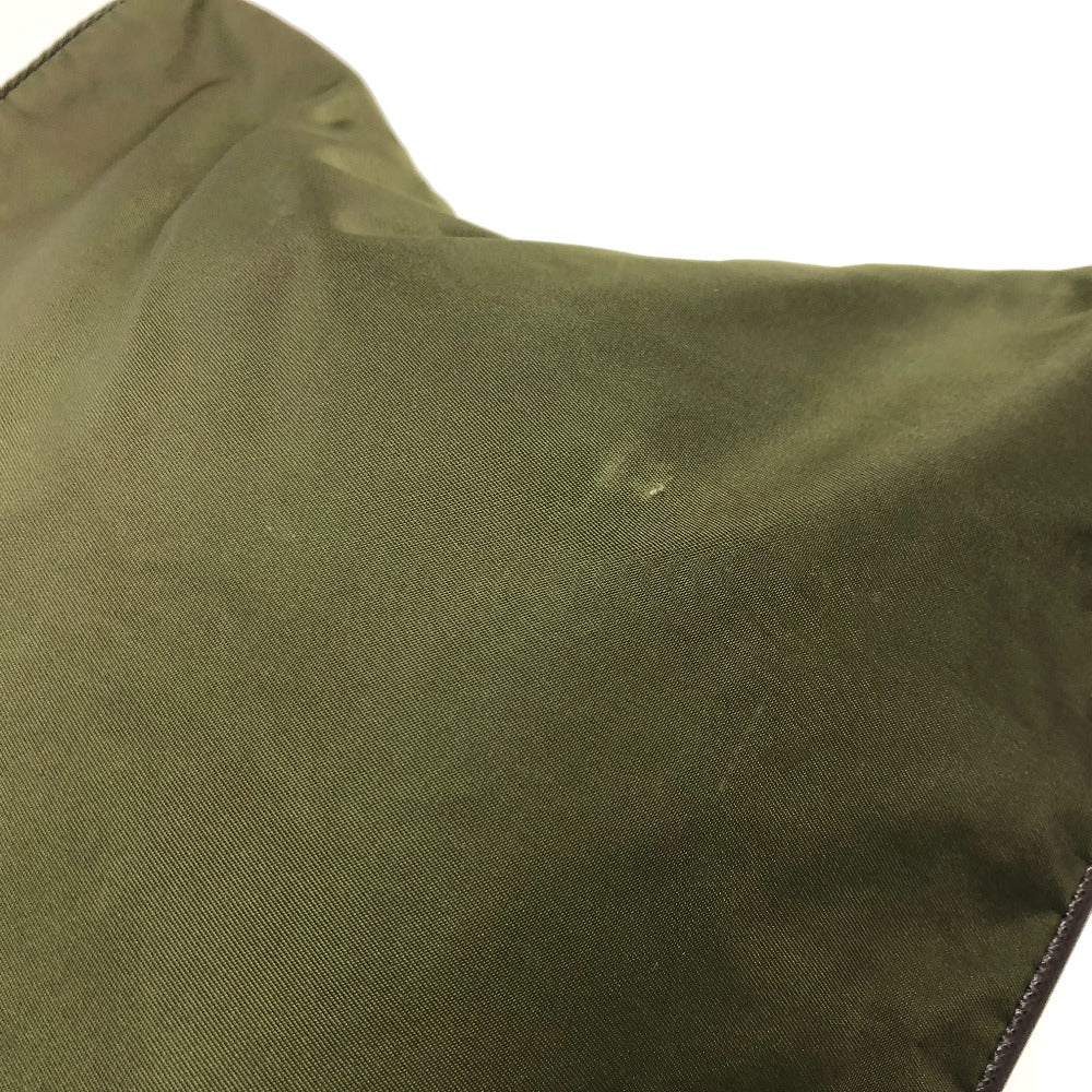 PRADA Shoulder Bag Nylon khaki Triangle logo mens Used Authentic