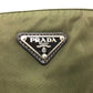 PRADA Shoulder Bag Nylon khaki Triangle logo mens Used Authentic