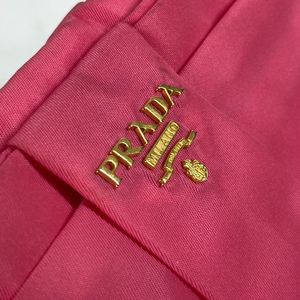 PRADA Clutch bag Nylon pink With strap Ribbon Ribon Women Used Authentic
