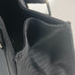 Dior Tote Bag Leather / canvas black Vertical all-logo Women Used Authentic