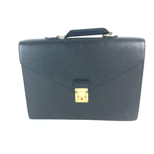 LOUIS VUITTON Business bag M54412 Epi Leather black Epi Cerviet ambassador mens Used Authentic