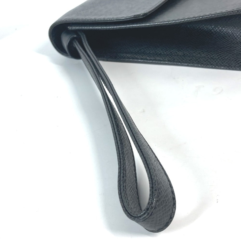 LOUIS VUITTON business bag  M30782 Taiga Leather black Taiga Selenga mens Used Authentic