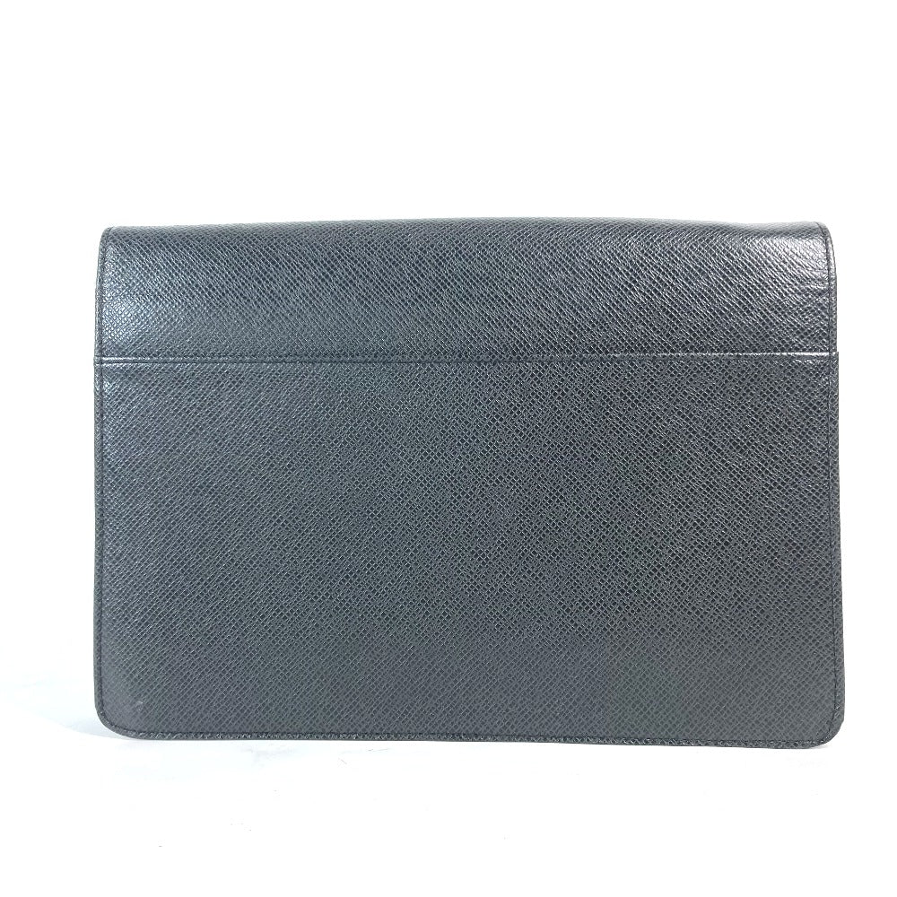 LOUIS VUITTON business bag  M30782 Taiga Leather black Taiga Selenga mens Used Authentic