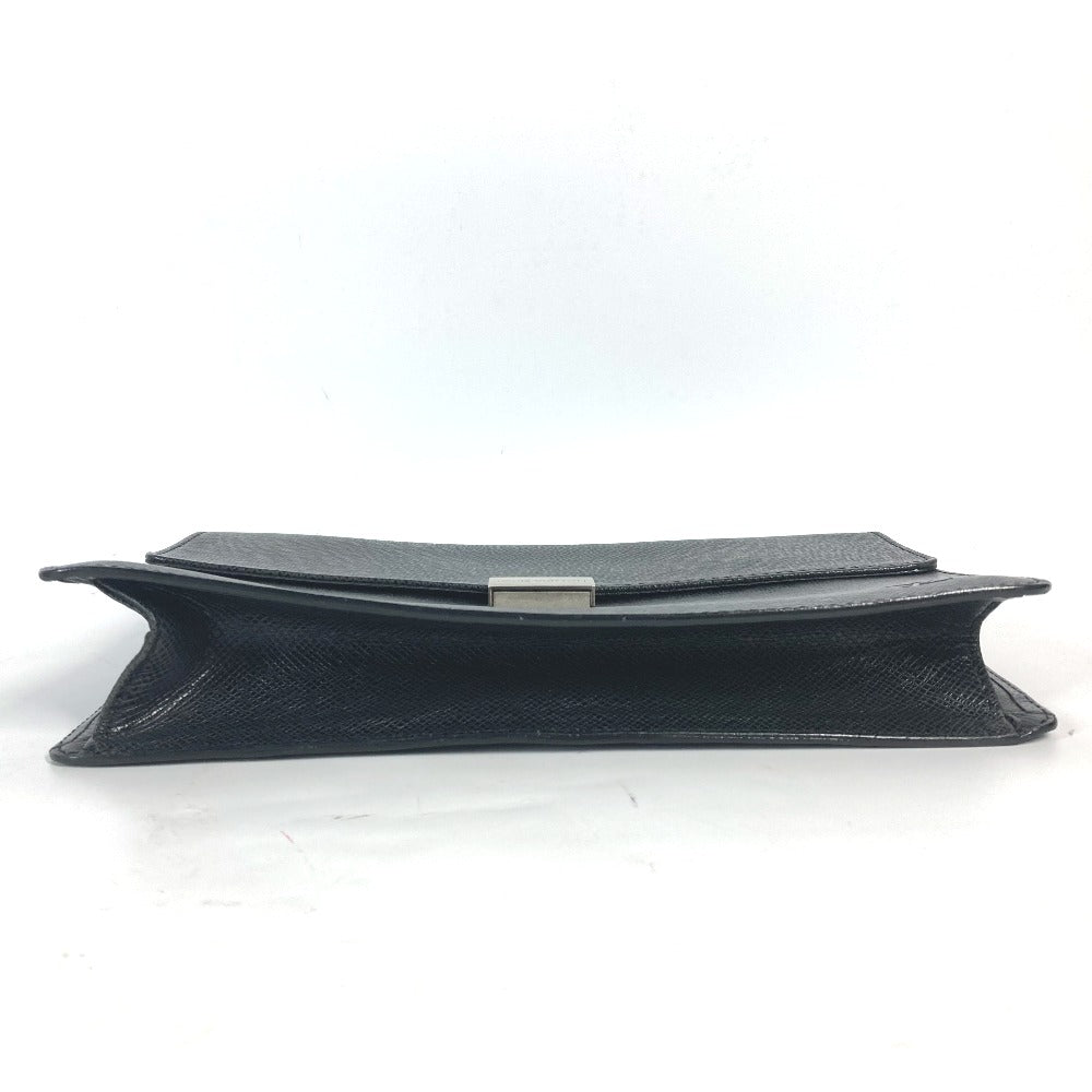 LOUIS VUITTON business bag  M30782 Taiga Leather black Taiga Selenga mens Used Authentic