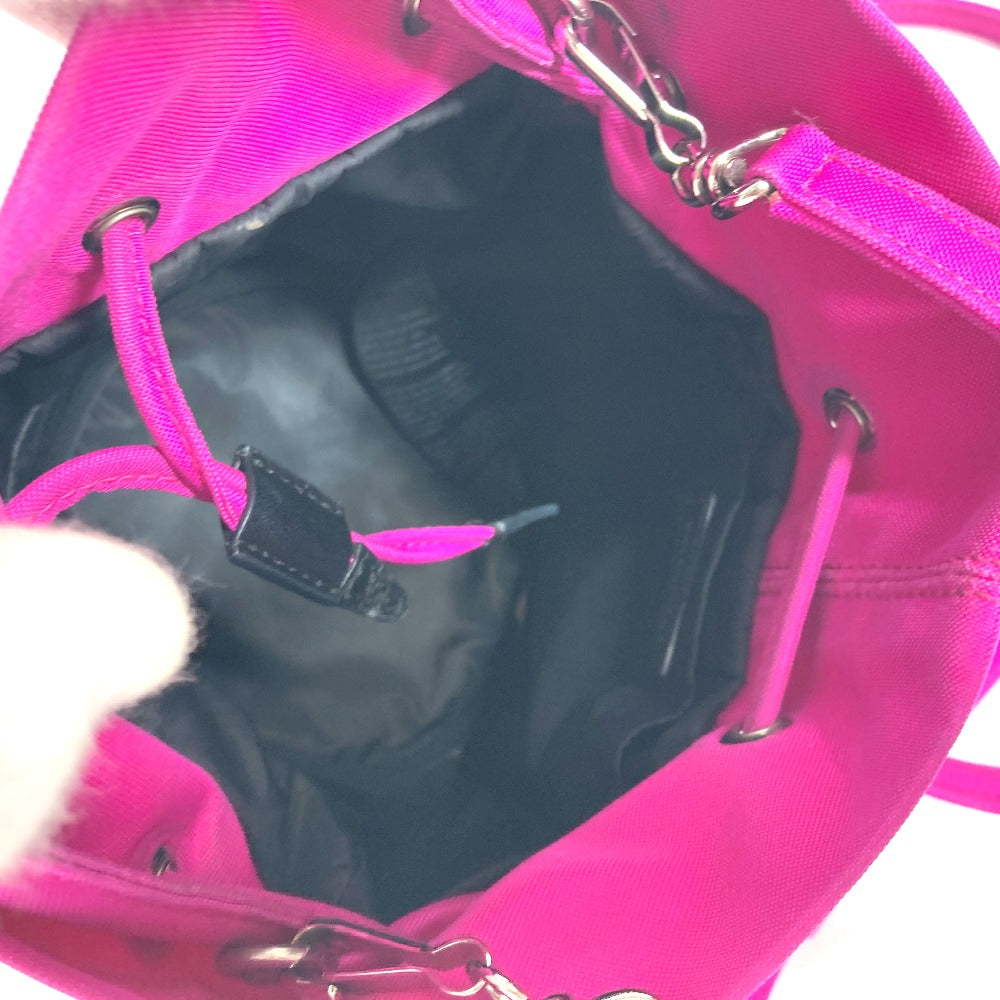 BALENCIAGA Shoulder Bag 619458 Nylon pink Wheel XS Drawstring Bucket