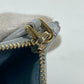 PRADA Coin case saffiano leather blue logo Women Secondhand Authentic