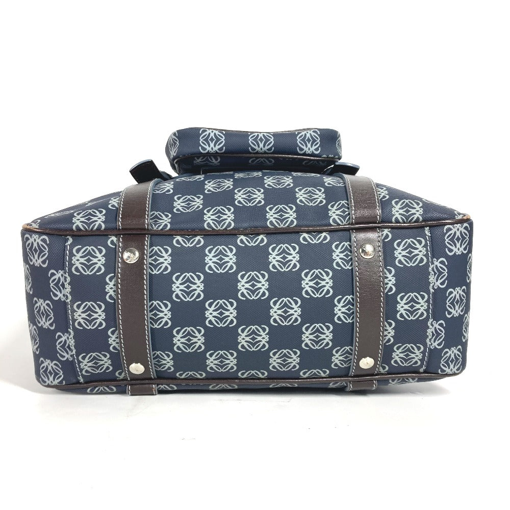 LOEWE Boston Duffel bag PVC / Leather Navy Shoulder Bag Shoulder Bag Anagram logo