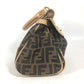 FENDI Handbag Leather / canvas Brown Turn lock Zucca Women Used Authentic