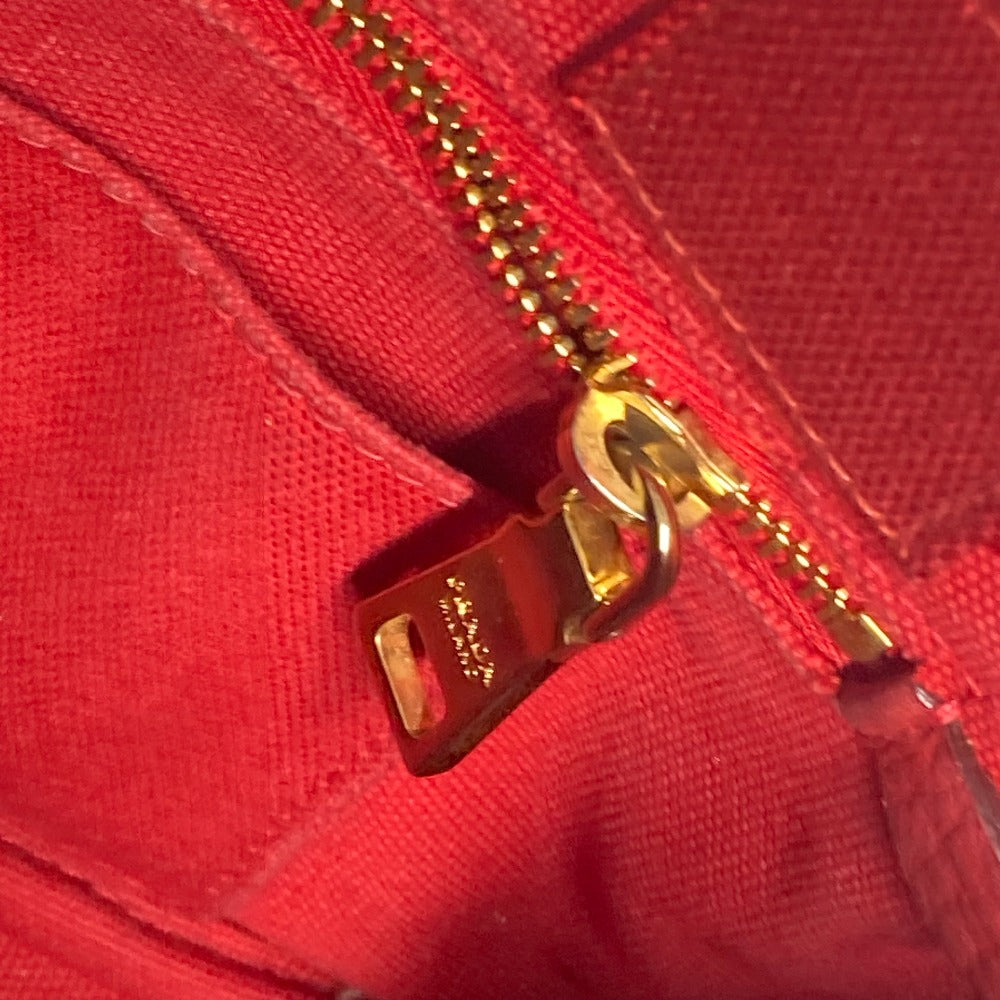 PRADA Tote Bag canvas Red With logo Canapa CANAPA MINI Women Used Authentic