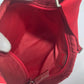 PRADA Shoulder Bag Nylon Red Pochette Triangle logo plate Women Used Authentic