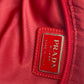 PRADA Shoulder Bag Nylon Red Pochette Triangle logo plate Women Used Authentic
